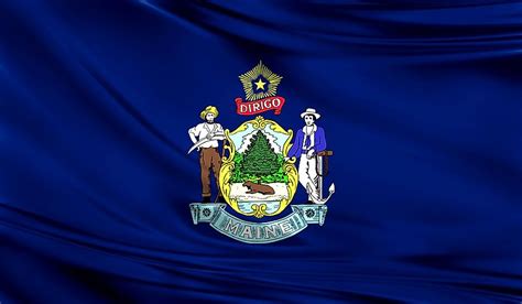 Maine State Flag - WorldAtlas.com