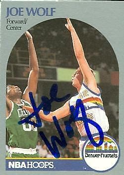 Joe Wolf autographed Basketball card (Denver Nuggets) 1990 Hoops #412 ...