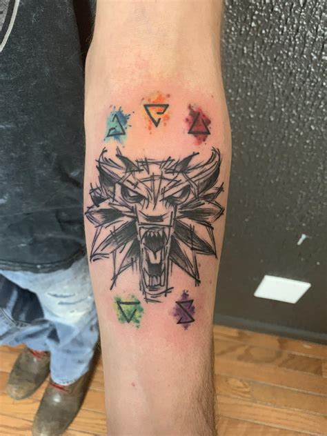 My Witcher tattoo : r/thewitcher3