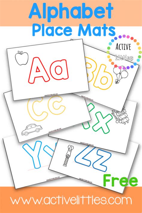 Alphabet Placemats for Early Learning - Active Littles