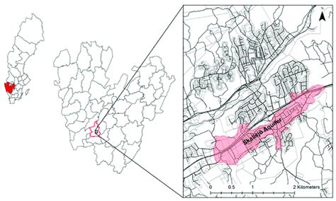 Location of the case study area. The Skallsjö aquifer is located in ...