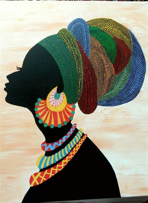 African woman on canvas | Arte da áfrica, Desenho africano, Estampas ...