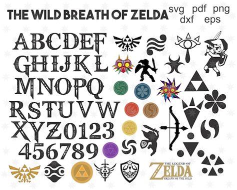 The wild breath of Zelda alphabet svg. The wild breath of | Etsy