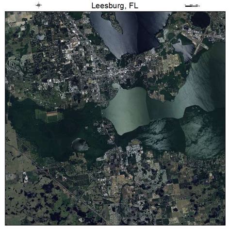 Aerial Photography Map of Leesburg, FL Florida