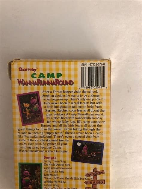 Barney-Barneys Camp WannaRunnaRound(VHS 1997)TESTED-RARE VINTAGE-SHIPS ...