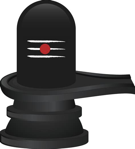 Black Shiva Lingam Statue Element On White Background. 24934818 Vector ...