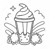 Tasty Milkshake With Whipped Cream Coloring Page  Pagescom sketch template