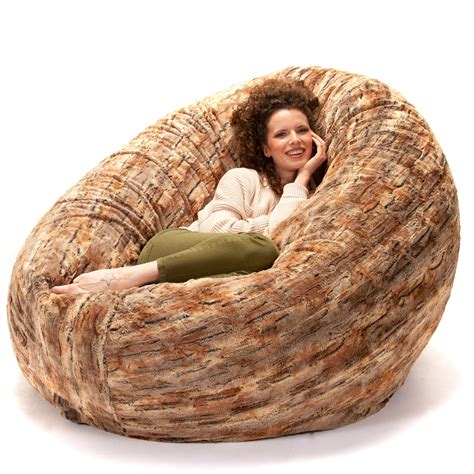 Jaxx 6 Foot Cocoon - Large Bean Bag Chair for Adults, Premium Luxe Faux ...