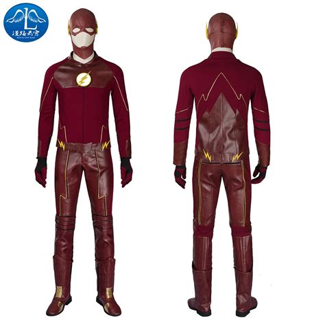 The Flash Cosplay Costume Barry Allen Suit The Flash Season 2 Barry Allen Costume Superhero ...