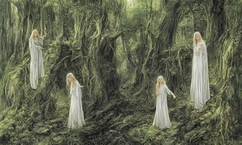 Galadriel in Lothlórien, art by Alan Lee and Brothers | Stable Diffusion | OpenArt