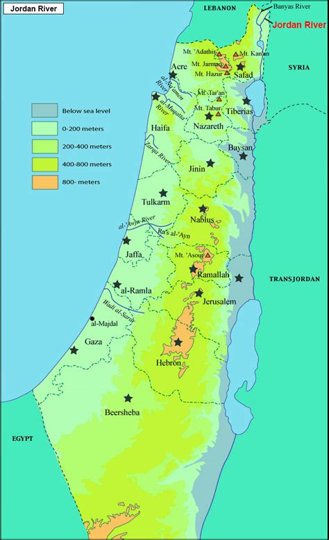 Jordan River Map | Where is the Jordan River ocated on Map