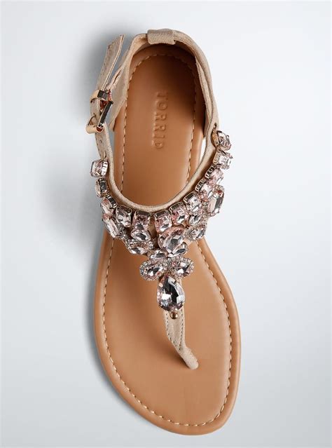 Metallic Gemstone Sandals (Wide Width) | Sparkly sandals, Jeweled ...