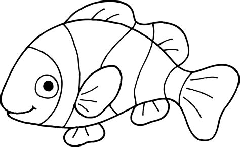 Rainbow Fish Outline | Free download on ClipArtMag