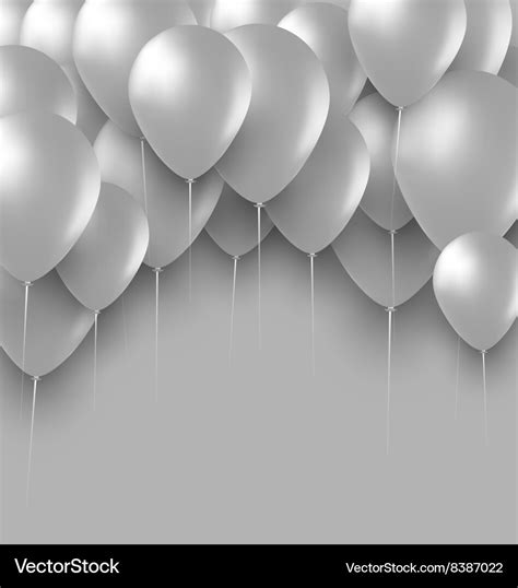 Holiday background with white balloons Royalty Free Vector