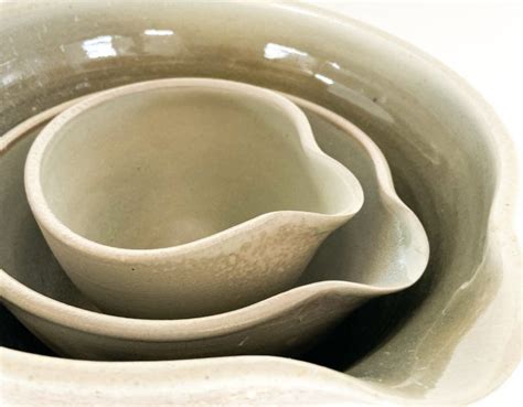 Mixing Bowl Set – Celedon Blue – Valley Plains Pottery