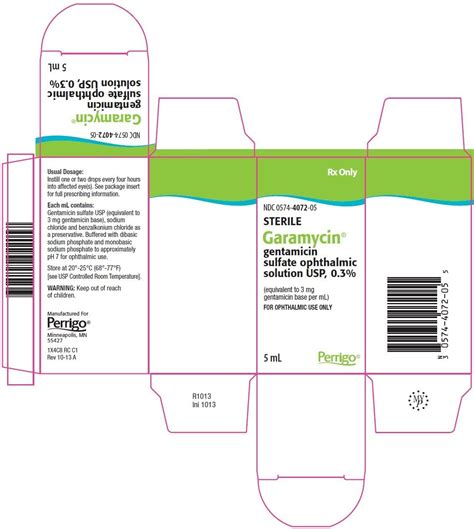 Garamycin Eye Drops: Package Insert / Prescribing Info