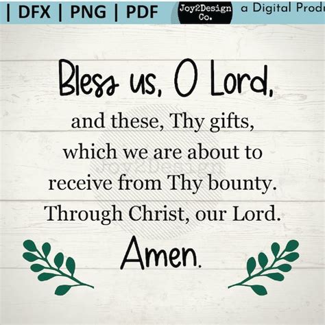 Bless Us O Lord - Etsy