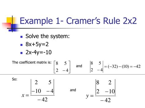 PPT - Cramer’s Rule PowerPoint Presentation - ID:242422