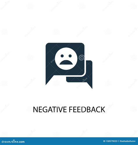 Negative Feedback Icon. Simple Element Stock Vector - Illustration of angry, response: 158579033