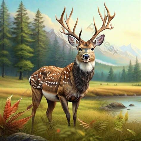 A Beautiful Deer With Natural Background Photo | JPG Free Download - Pikbest