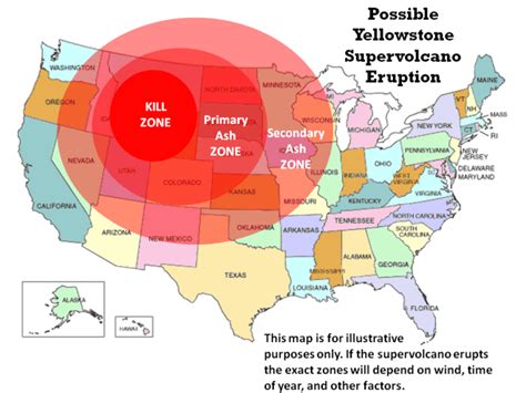 Yellowstone Eruption Map Killzone - El Paso On Map