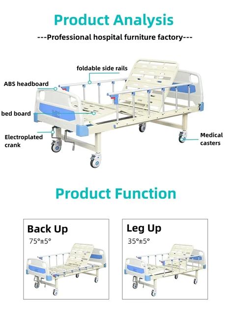 Medical manual bed,Adjustable Medical manual bed