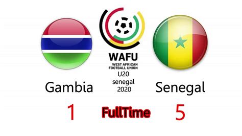 Gambia Vs Senegal | 1 - 5 | wafu U20 highlights 2020 - YouTube