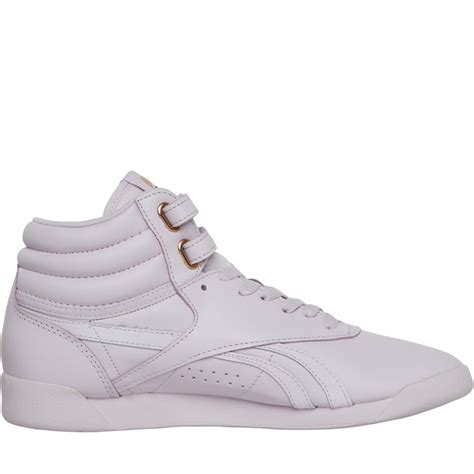 Buy Reebok Classics Womens Cardi B Freestyle Hi Trainers Quartz Glow/Lilac Fog/Footwear White