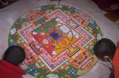 Sand mandala making | Sand mandalas are created for special … | Flickr