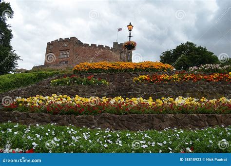 Tamworth Castle, Staffordshire, England Stock Image - Image of gardens ...