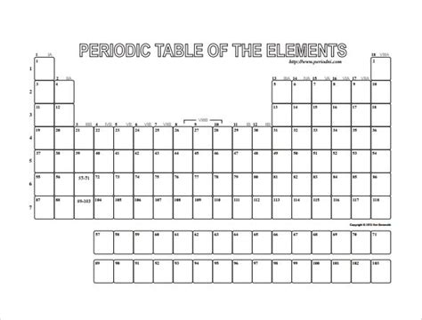 blank periodic table in 2023 | Periodic table, Periodic table printable, Printable worksheets