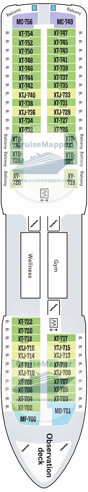 MS Roald Amundsen deck 7 plan | CruiseMapper
