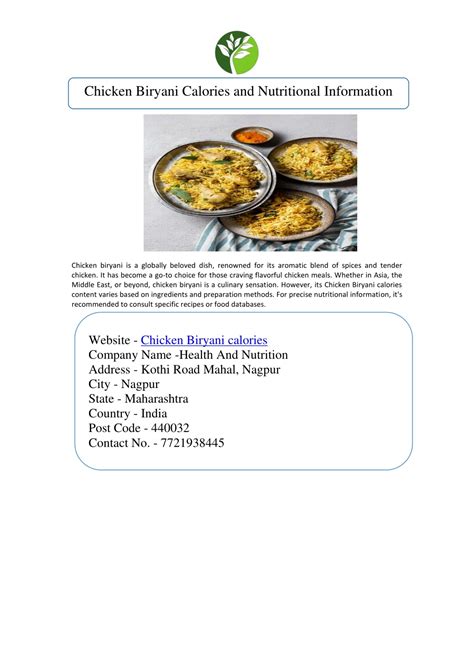 PPT - Chicken Biryani calories PowerPoint Presentation, free download - ID:12863274