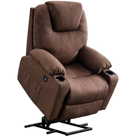 Mcombo Electric Power Lift Recliner Chair Sofa with Massage and Heat for Elderly, 3 Positions, 2 ...