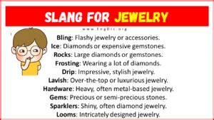 20+ Slang for Jewelry (Their Uses & Meanings) - EngDic