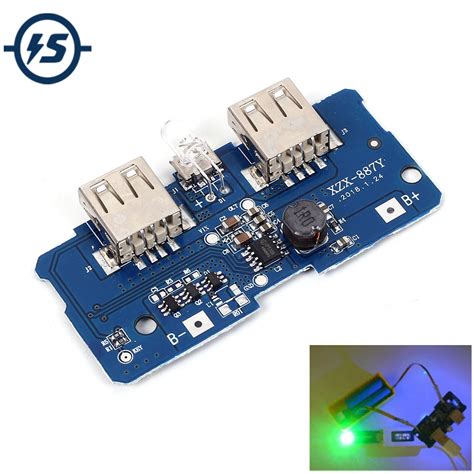 5V 2A Power Bank Charger Module Charging Circuit Board Step Up Boost Power Supply Module 2A Dual ...