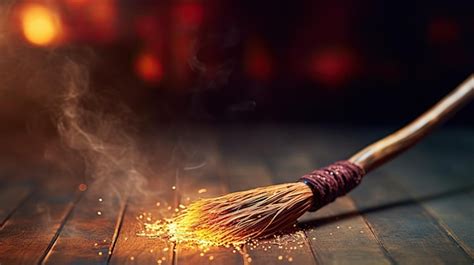 Premium AI Image | A broom with a burning flame on it