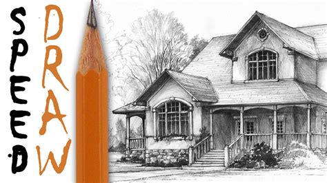 How to draw a house - architecture speed drawing - YouTube