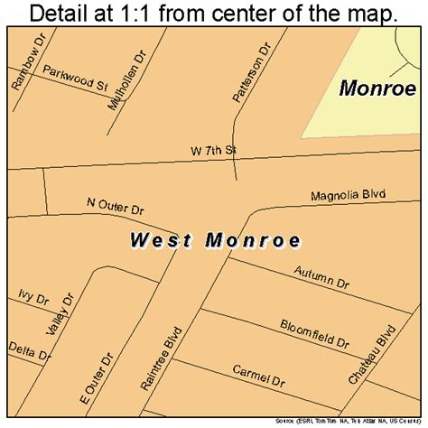 West Monroe Michigan Street Map 2686050