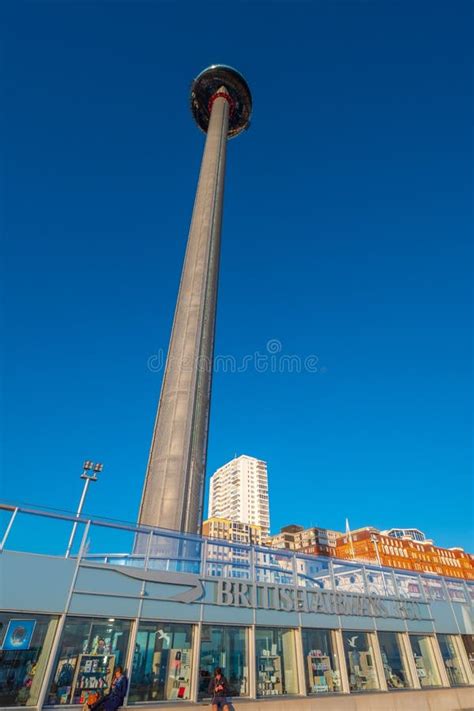 Observation Tower at Brighton Beach by Night - BRIGHTON, UNITED KINGDOM ...