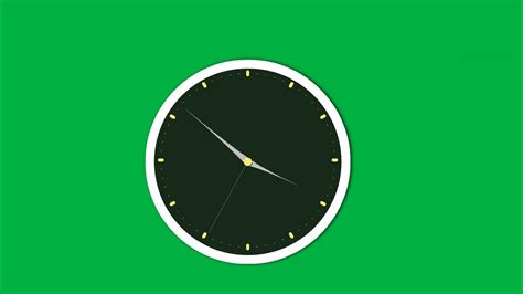 5 free green screen clock time lapse animation ! - YouTube