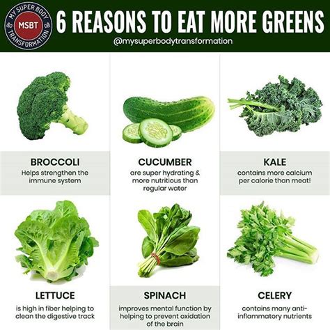 6 Reasons To Eat More Greens Leafy Greens are such an important ...