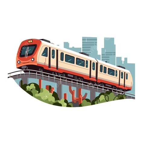 Subway Train Clipart Metro Train On The City Vector Illustration ...