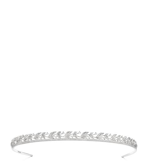 Chaumet White Gold and Diamond Laurier Tiara | Harrods US