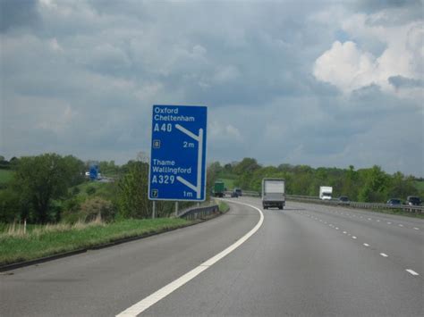 M40 Motorway, Heading West. Junction 7,... © Roy Hughes :: Geograph ...