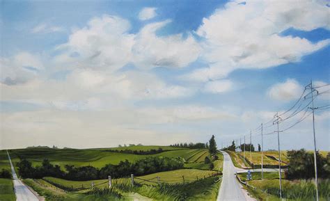 Iowa Roads Painting by Matthew Chatterley