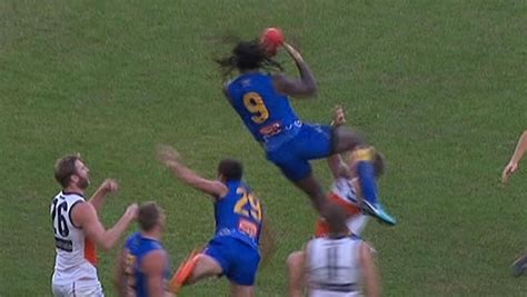 Nic Naitanui takes a mark of the year contender for West Coast | The West Australian