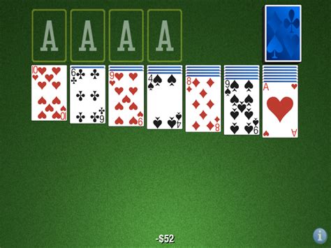 Klondike 3 turn green felt solitaire - leadertolf