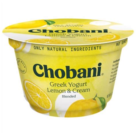 Chobani® Whole Milk Lemon & Cream Greek Yogurt Cup, 5.3 oz - Metro Market