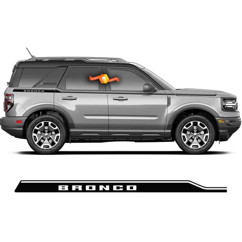 Pair Ford Bronco 2021 2022 Side Stripe Vinyl Decal Kit Sticker Graphic Side Stripes Decals ...